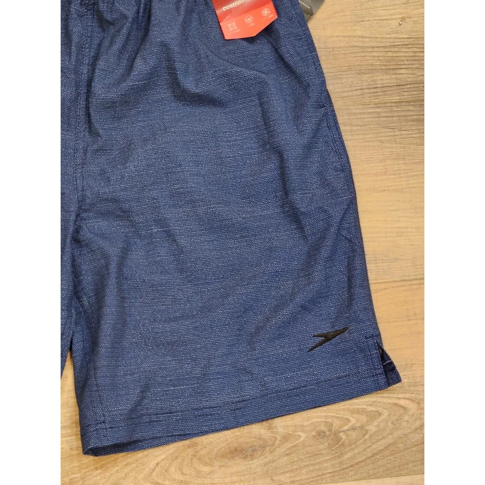 Speedo Men's Tech Volley Swim Shorts M Navy Blue ComfortLiner Quick Dry NWT